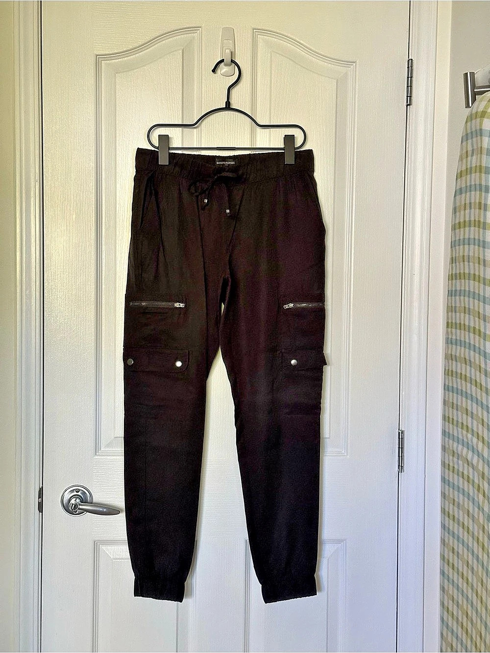 Banana Republic Tencel Cargo Jogger Pants Black XS